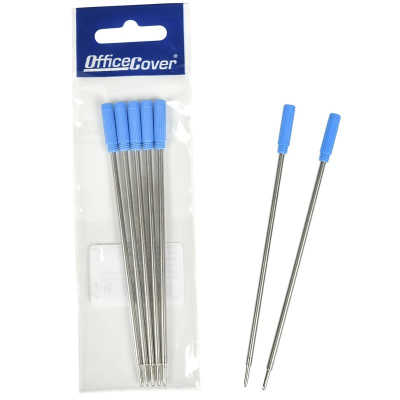 Rezerva pix cu bila Office-Cover tip Cross, metalic, 1.0mm, albastru, blister 5 buc [1]