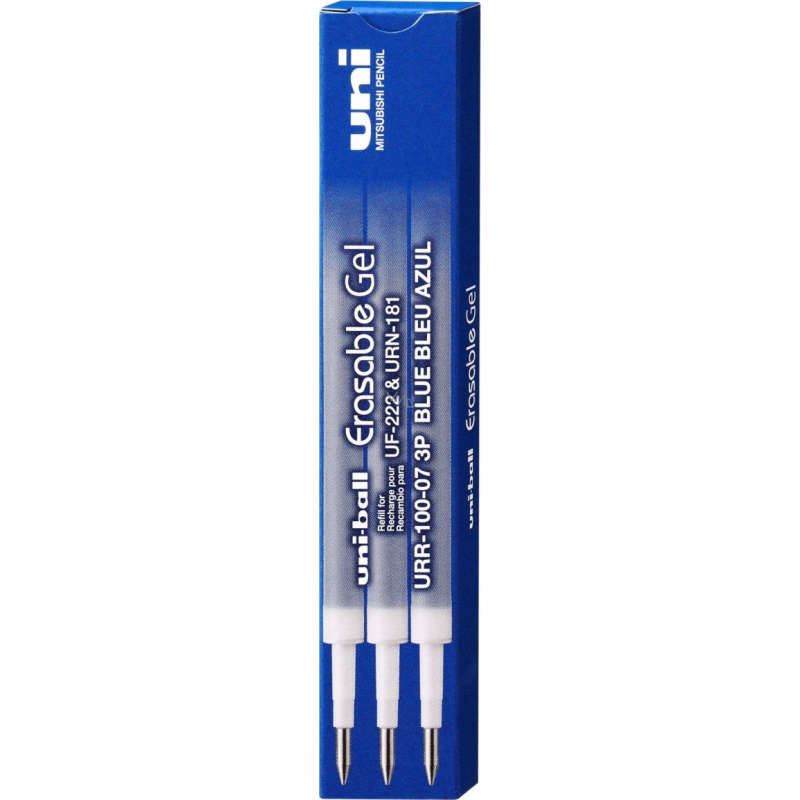 Rezerva roller Uni-ball URR-100, 0.7mm, pentru modelele UF-222 si URN-181, scris albastru, set 3 buc [3]