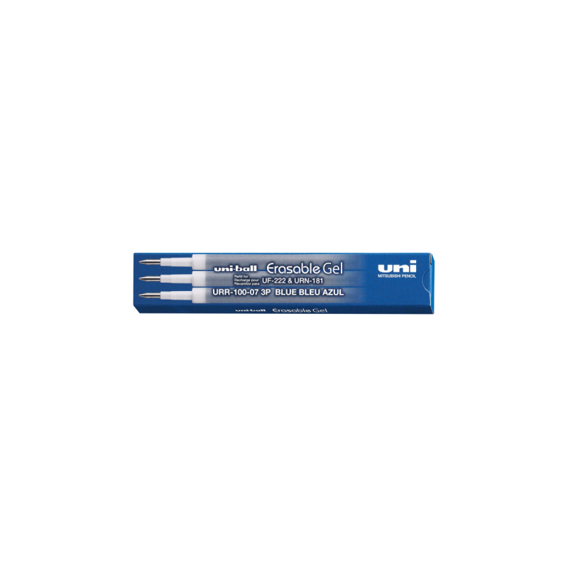 Rezerva roller Uni-ball URR-100, 0.7mm, pentru modelele UF-222 si URN-181, scris albastru, set 3 buc [2]