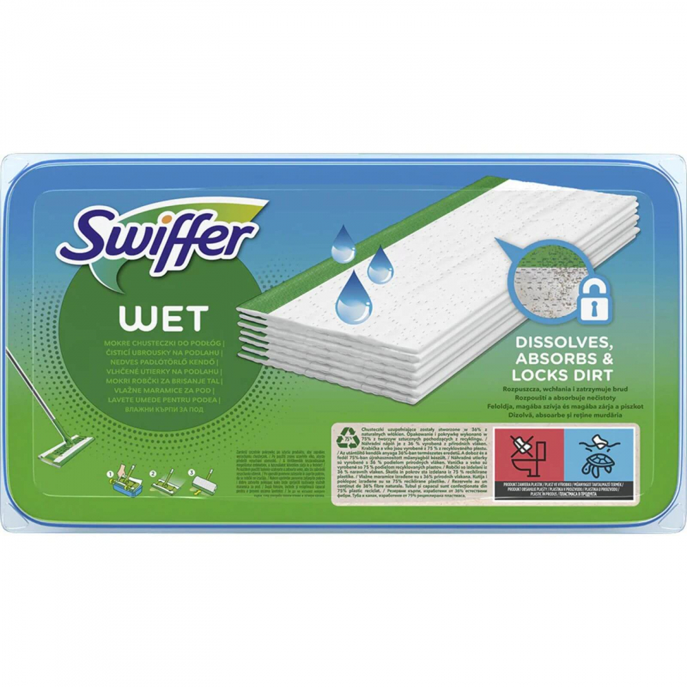 Rezerva umeda mop SWIFFER Wet, 28.8 cm, 20 bucati, miros lamaie [1]