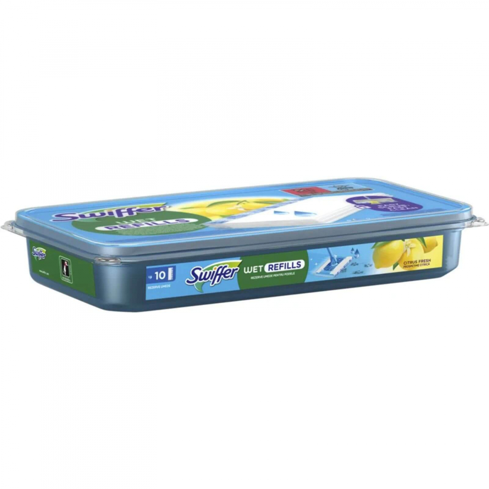 Rezerve lavete umede Swiffer Sweeper 10 buc, pentru mop plat si podele curate [2]