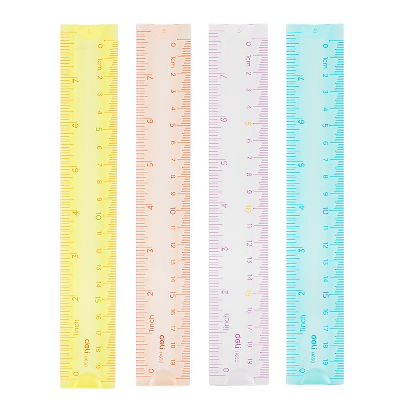 Rigla 20cm multicolora flexibila deli [5]