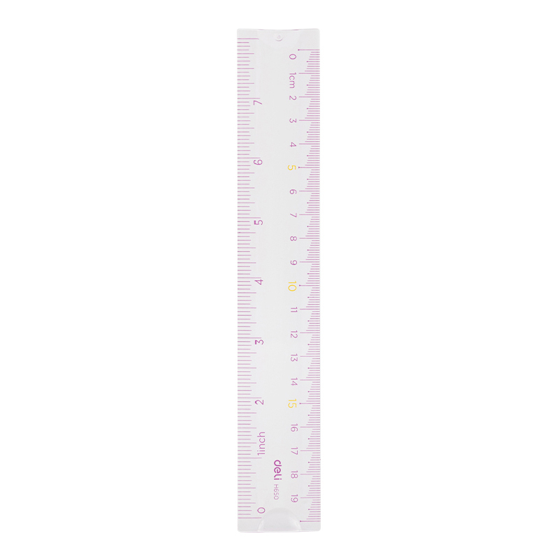 Rigla 20cm multicolora flexibila deli [2]