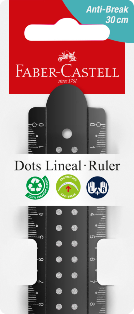 Rigla 30cm dots faber-castell [2]