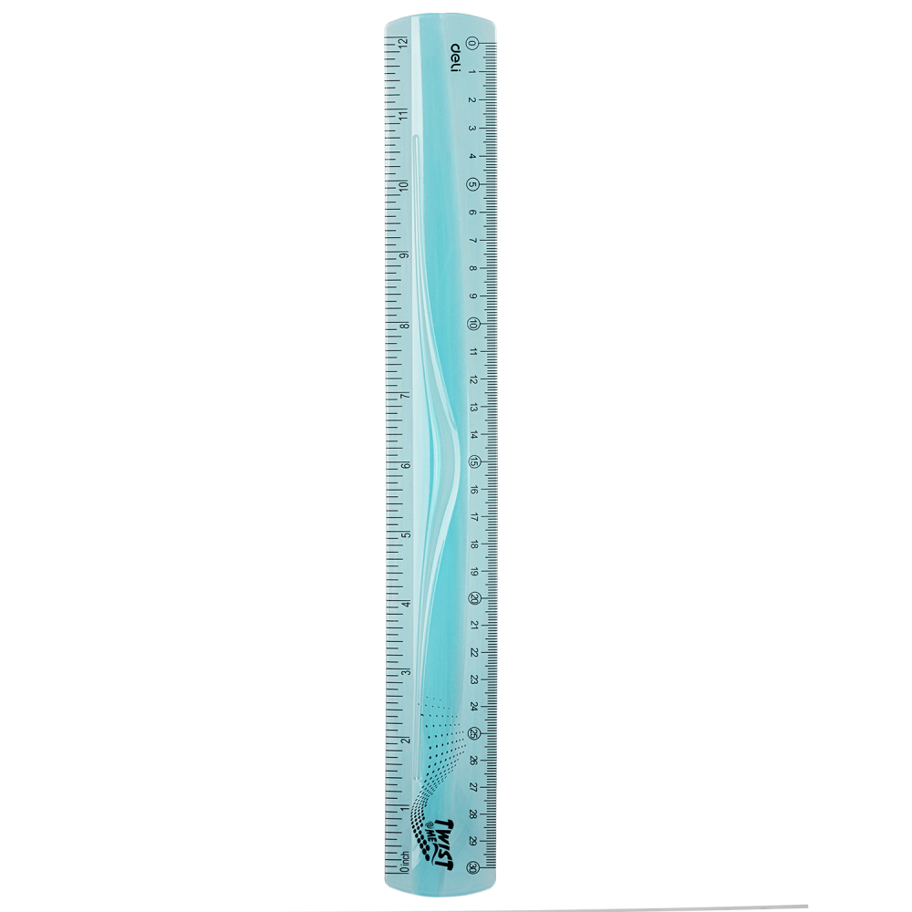 Rigla 30cm flexibila twist me transparenta color deli [3]