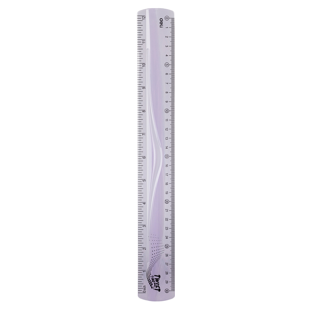 Rigla 30cm flexibila twist me transparenta color deli [2]
