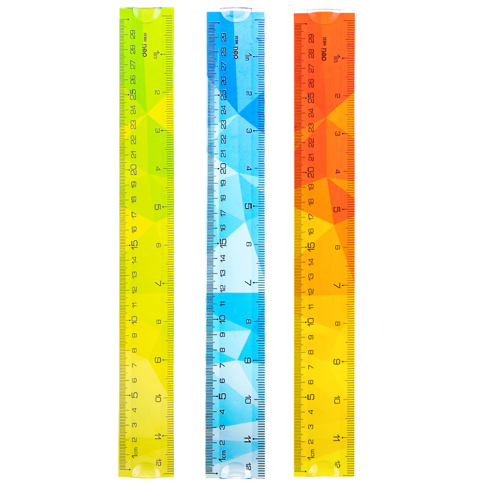 Rigla 30cm multicolora flexibila deli [4]