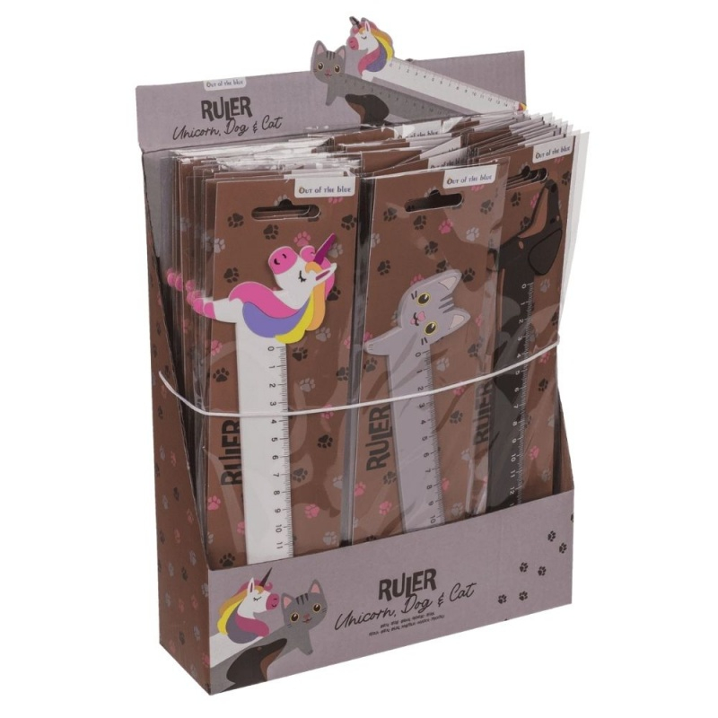 Rigla Out of the blue 29/2735 / 37227, 15cm, cauciuc, modele animalute asortate [2]