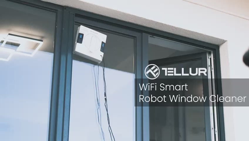 Robot curățare geamuri WiFi Tellur Smart, RWC02, 72W, două rezervoare apă, anti cădere, alb [12]