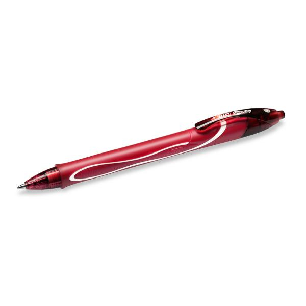 Roller 0.7 mm semi-gel cu mecanism rosu quick-dry bic [2]