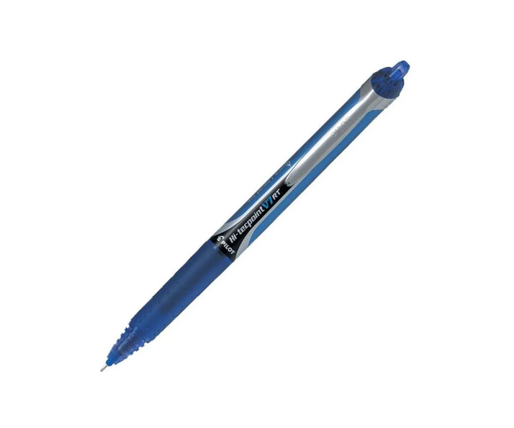 Roller 0.7mm v7 albastru hi-tecpoint retractabil pilot [3]