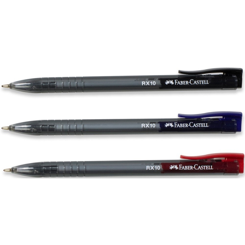 Roller 1.0mm semi-gel cu mecanism albastru rx10 faber-castell [3]