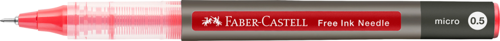 Roller free ink needle 0.5mm rosu faber-castell [2]