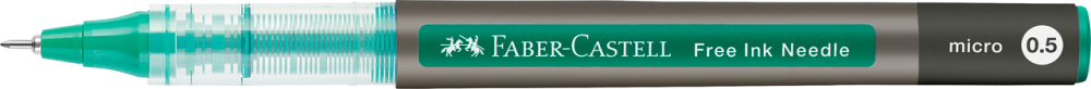 Roller free ink needle 0.5mm verde faber-castell [2]