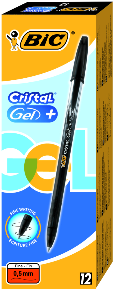 Roller gel negru cristal v3 bic [3]