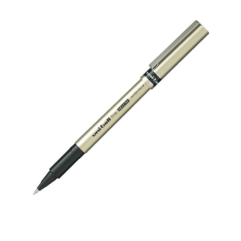 Roller Uni-ball DeLuxe UB-177, 0.7mm, corp auriu, detalii in culoarea scrisului. set 5 buc, diverse culori [4]