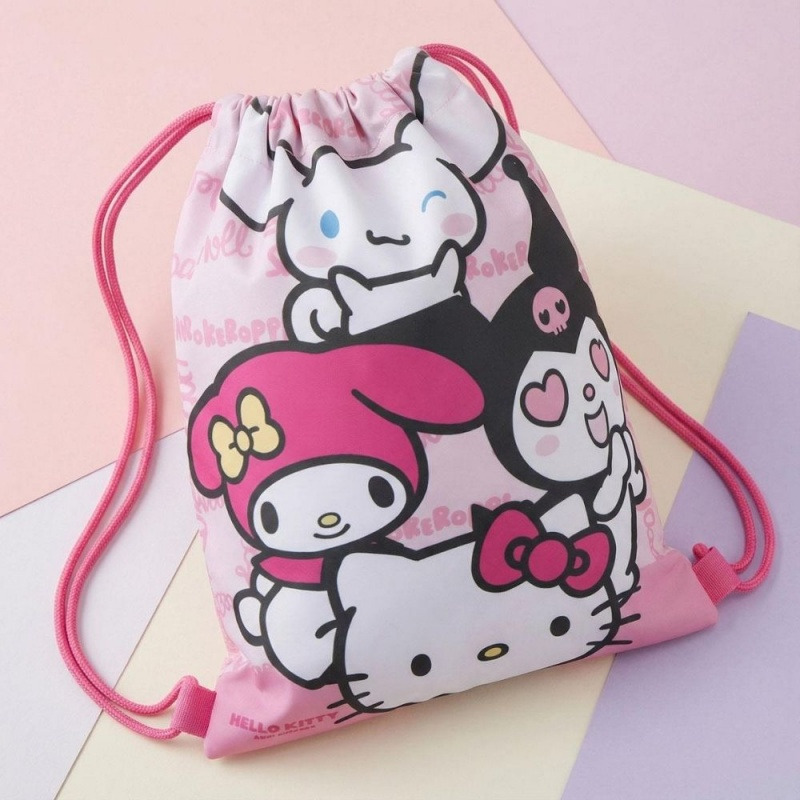 Rucsac cu snur pentru copii Cerda Hello Kitty 630220, albastru cu verde, 27x33x1cm [7]