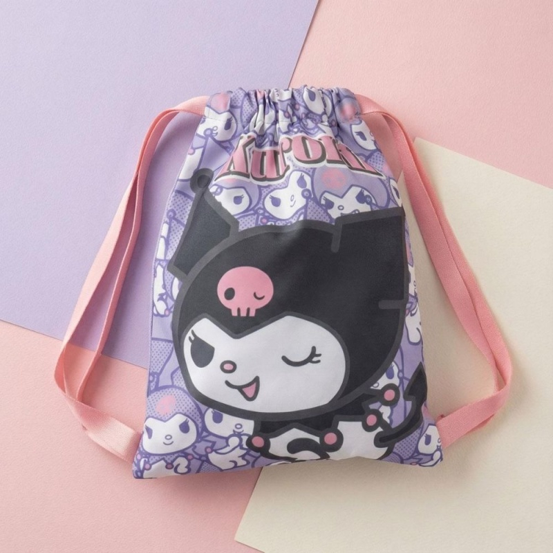 Rucsac cu snur pentru copii Cerda Kuromi 630244, albastru cu verde, 27x33x1cm [7]
