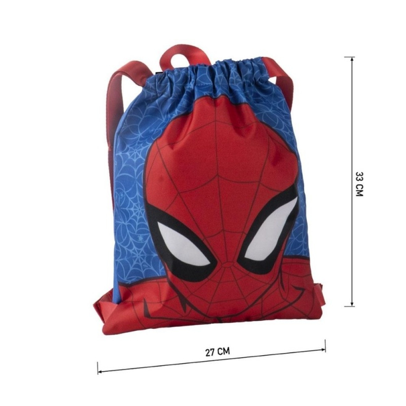 Rucsac cu snur pentru copii Cerda Spiderman 630107, albastru cu verde, 27x33x1cm [6]