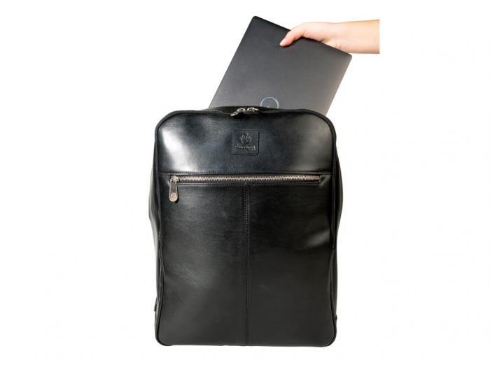 Rucsac din piele laptop 14" Exactive Exacompta 17637E, negru [3]