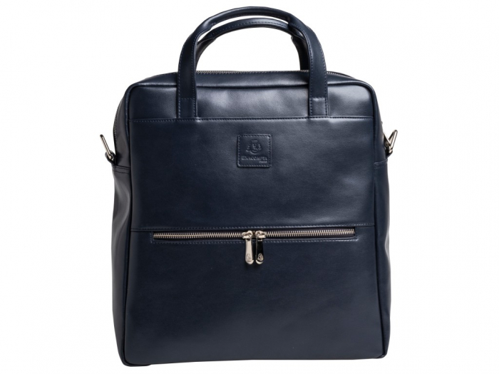 Rucsac din piele naturala, pentru laptop 14" , model pentru femei, bleumarin [3]