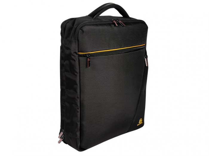 Rucsac laptop 15,6", tip geanta, cu buzunare verticale si orizontale, culoare negru [5]