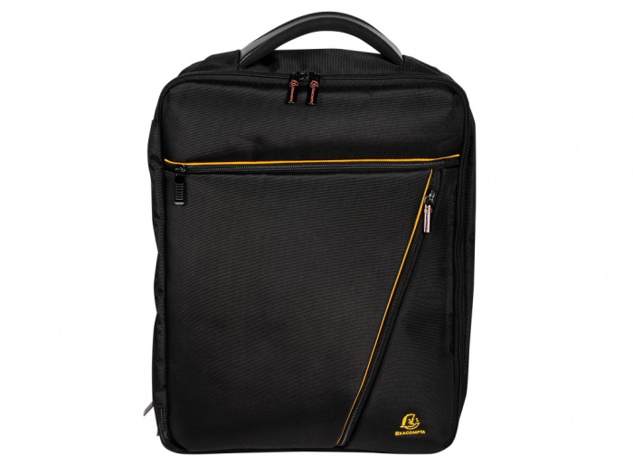 Rucsac laptop 15,6", tip geanta, cu buzunare verticale si orizontale, culoare negru [2]
