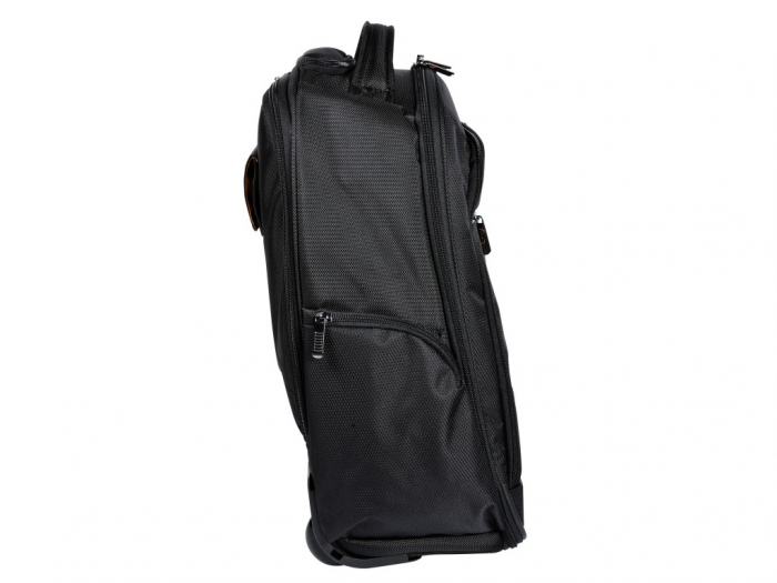 Rucsac laptop 15,6" cu roti si maner telescopic, ideal ca bagaj de mana in avion, culoare negru [5]