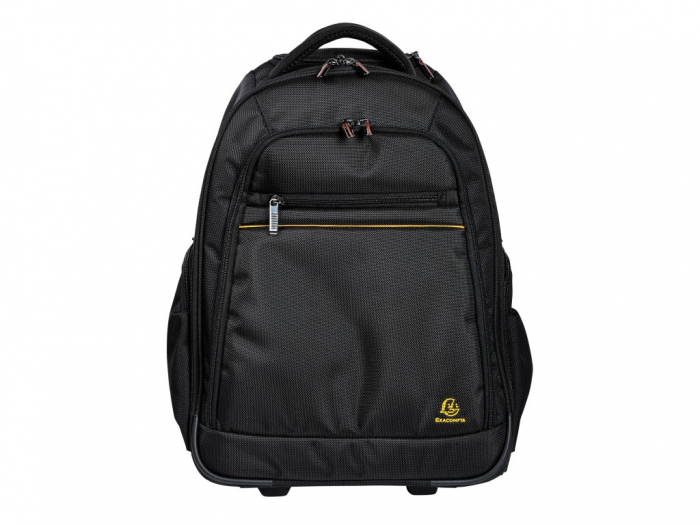 Rucsac laptop 15,6" cu roti si maner telescopic, ideal ca bagaj de mana in avion, culoare negru [2]