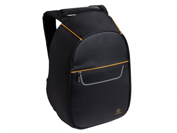 Rucsac laptop 15,6" usor, cu buzunarele suplimentare cu fermoar din fata si pe fiecare parte, culoare negru [2]