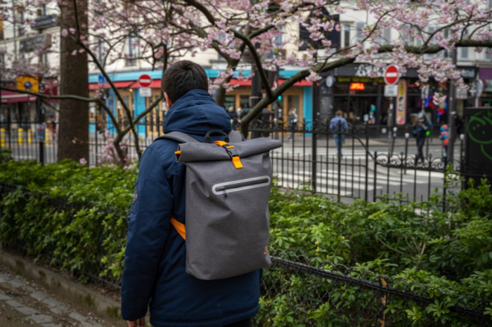 Rucsac laptop 15,6" rezistent la apa, ideal pentru calatorii, cu mai multe buzunare, culoare gri [4]