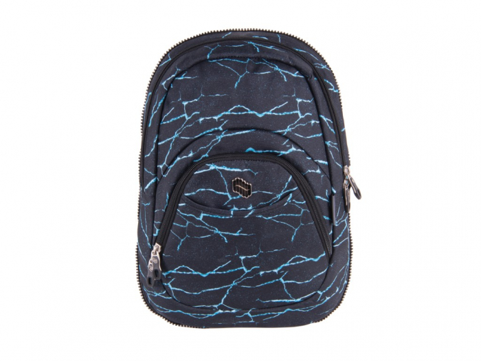 Ghiozdan dublu, ideal pentru scoala si excursii, rezistent, incapator, liceu, Rucsac Pulse 2 in 1 Teens Blue Lava [7]
