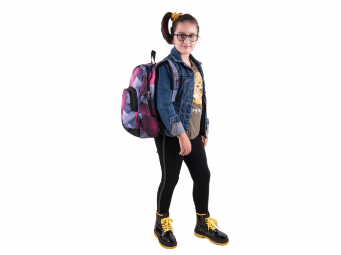 Rucsac usor pentru liceu sau excursii,  Pulse Solo Pink Dimmension [5]