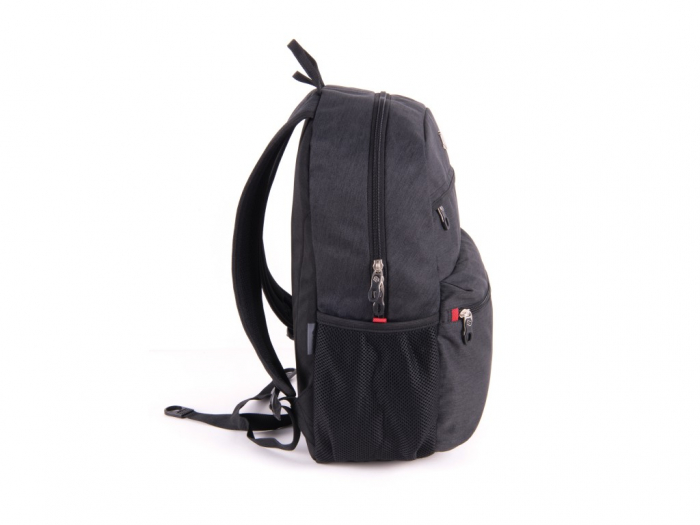 Ghiozdan rezistent, foarte usor 0.60 Kg, pentru gimnaziu, clasa 5, 6, 7 sau 8 sau excursii, Rucsac Pulse Steph Dark Gray [2]
