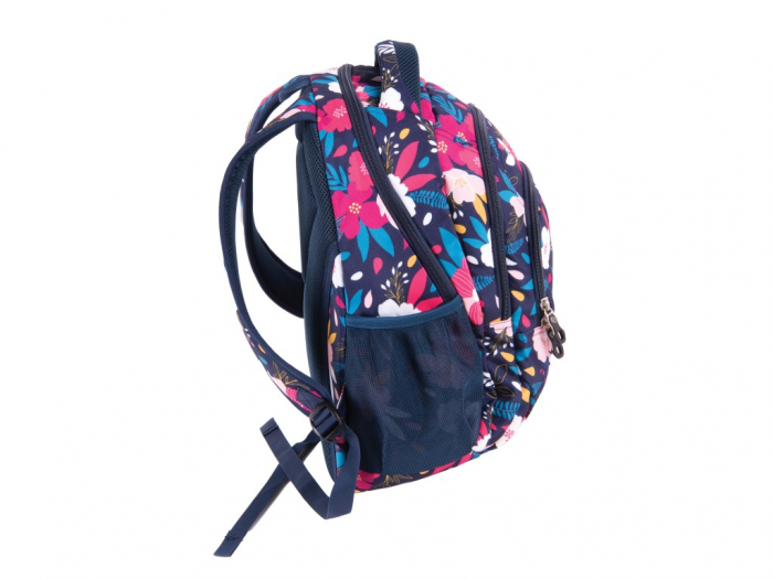 Ghiozdan rezistent, usor , 0,65 kg, pentru clasa 4, 5, 6, 7 sau a 8 a, scoala sau excursii, Rucsac Pulse Teens Flowers [2]