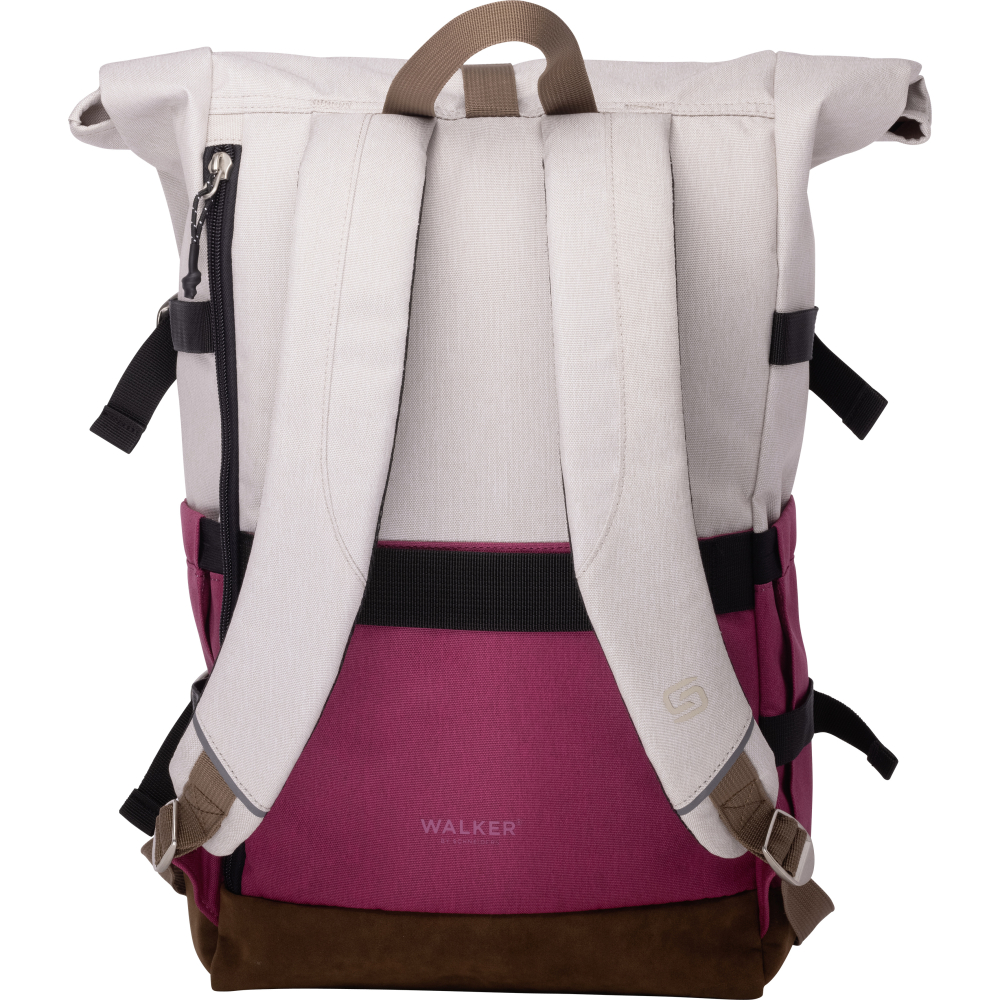 Rucsac rollup bicolor crem popcorn-roz magenta walker [3]