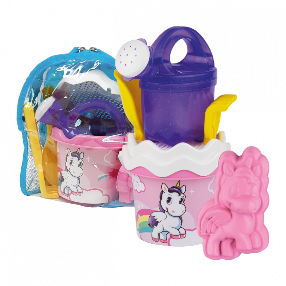 Rucsac Unicorn cu unelte pentru apa si nisip, galetusa si stropitoare incluse [1]