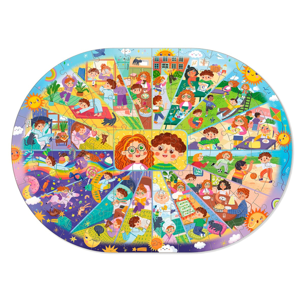 Rutina zilnica, puzzle 100 piese, varsta 5+ ani [2]