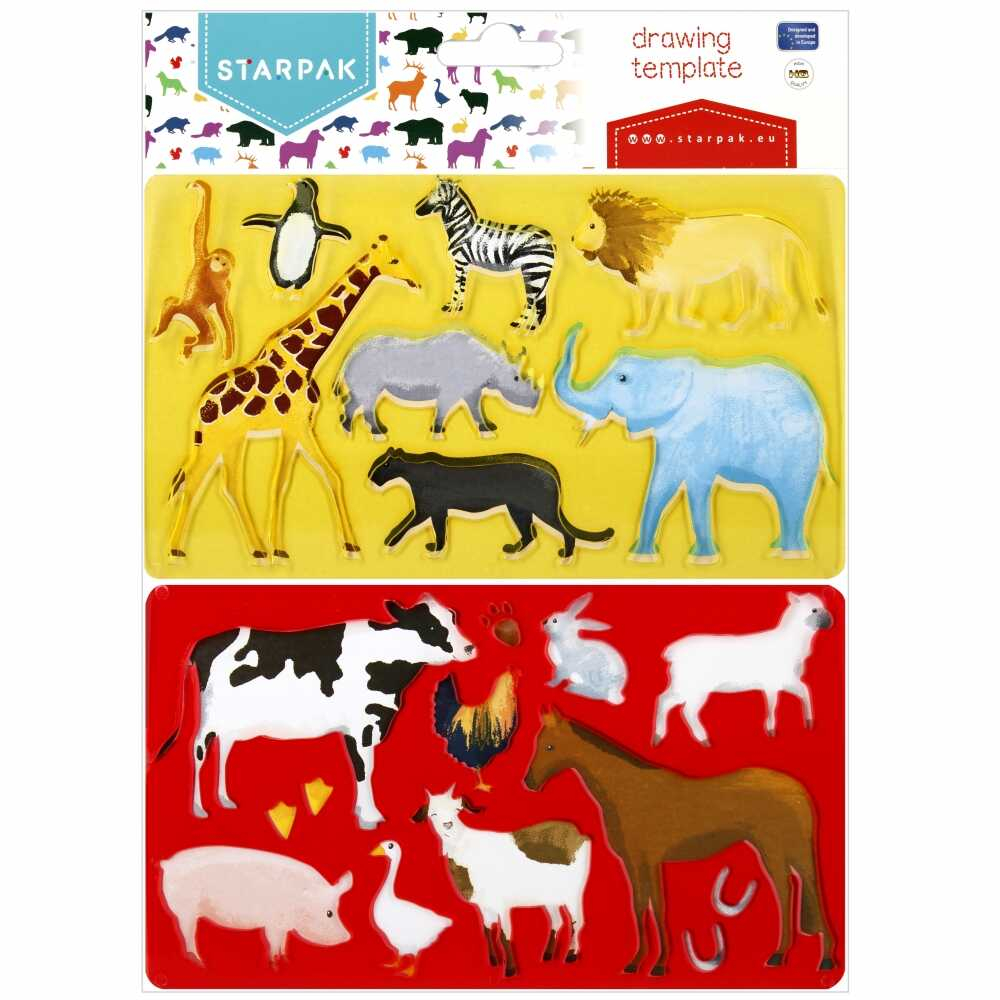 Sablon desen animale domestice si salbatice pentru contur [2]