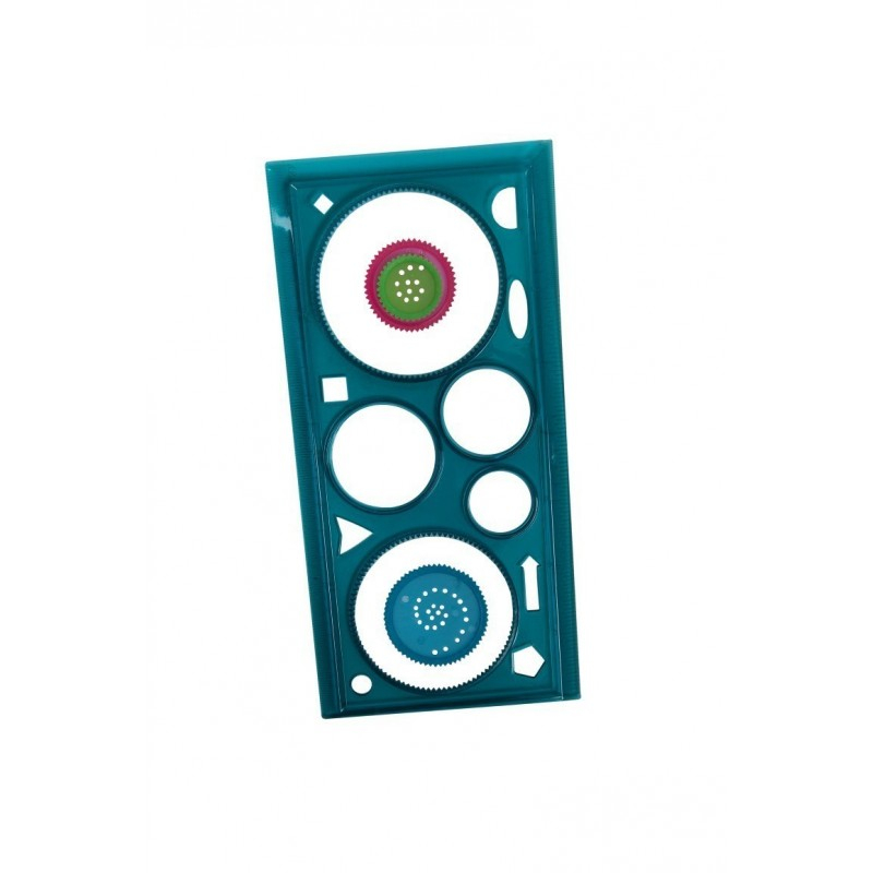 Sablon Colorarte, flori, spirograf, plastic, 5 forme diferite, creativ - rotativ [1]