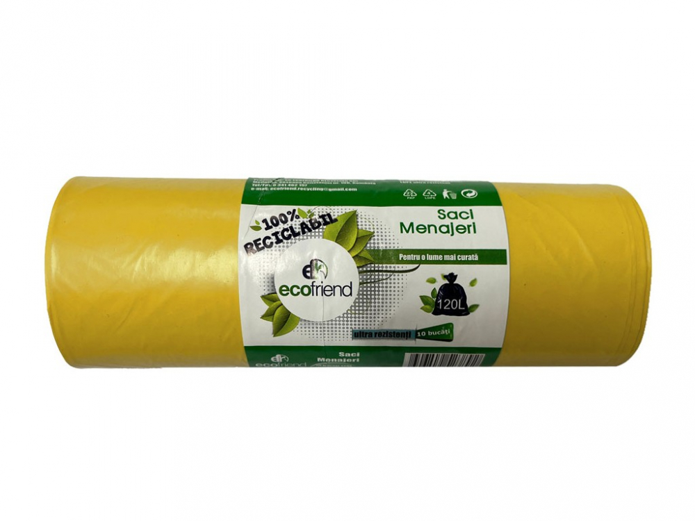 Saci menaj 120 L (70 x 110) 30 microni 10 buc/rolă LDPE [1]