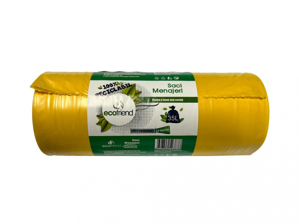 Saci menaj 35 L (50 x 70) 22 microni 15 buc/rolă LDPE [1]