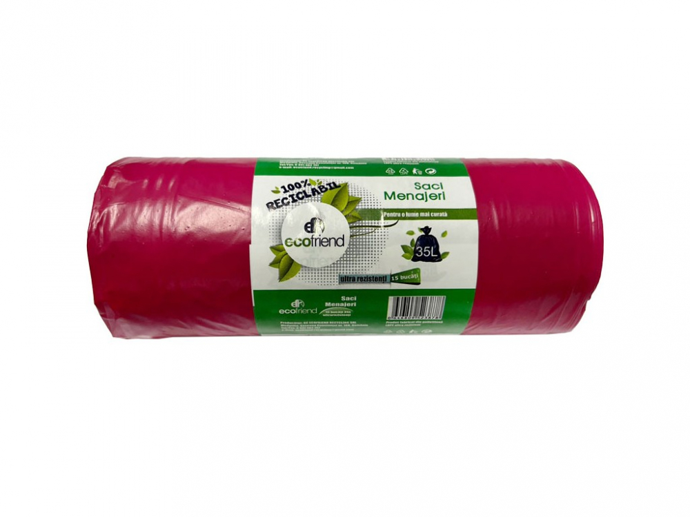 Saci menaj 35 L (50 x 70) 22 microni 15 buc/rolă LDPE [1]