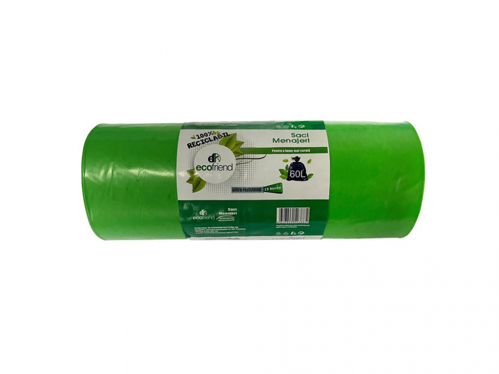 Saci menaj 60 L (60 x 80) 24 microni 15 buc/rolă LDPE [1]