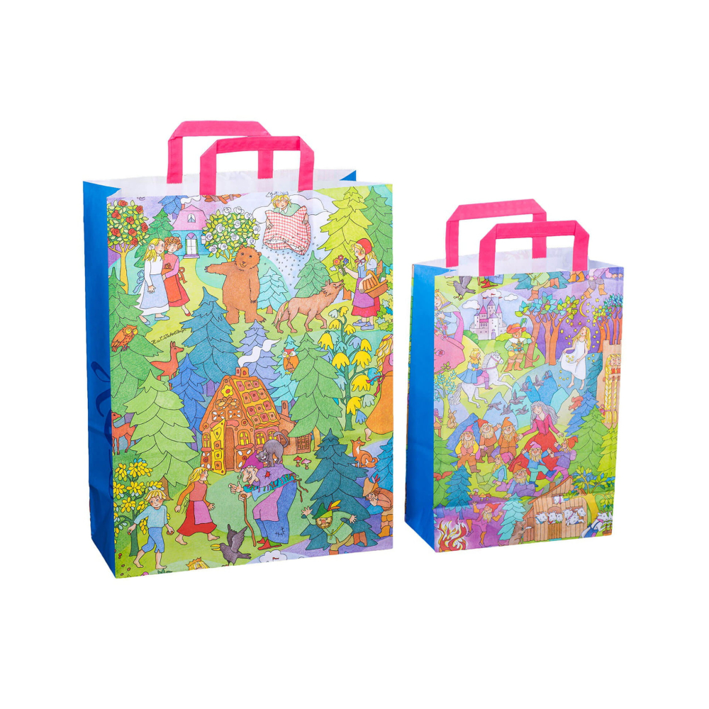 Sacosa cadou din hartie - Basme (XL - 45 x 17 x 48cm, 100g), copii varsta  [1]