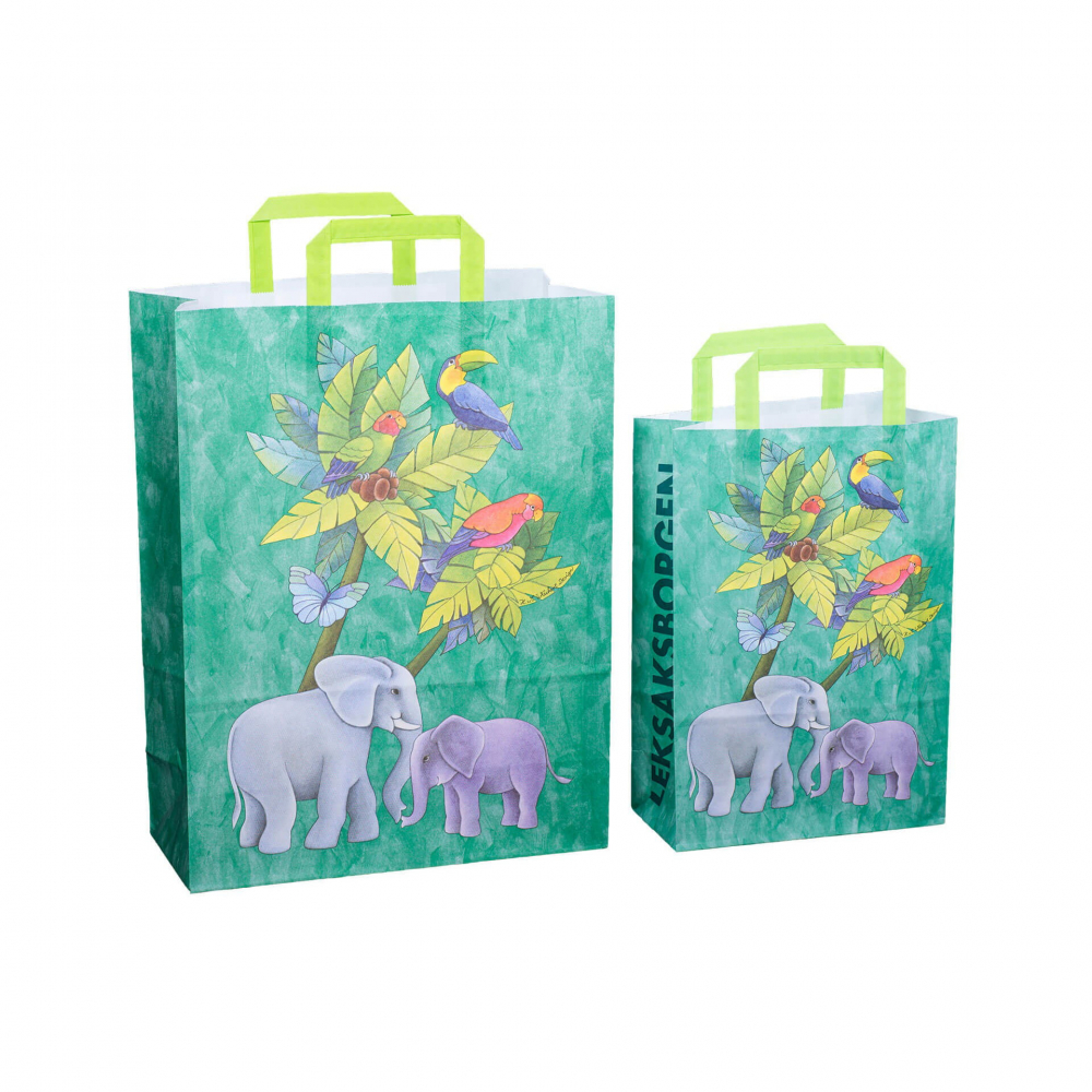 Sacosa cadou din hartie - Jungla (L - 32 x 14 x 42cm, 90g) [1]