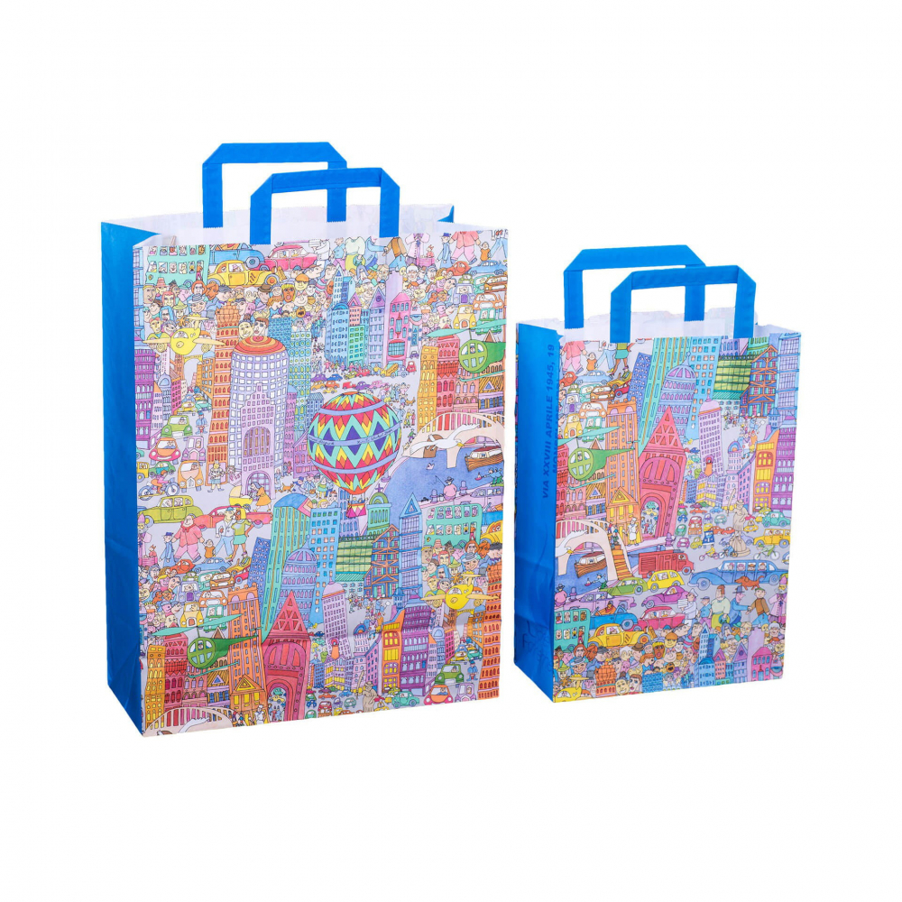 Sacosa cadou din hartie - Oras (S - 22 x 10.5 x 32cm, 70g) [1]
