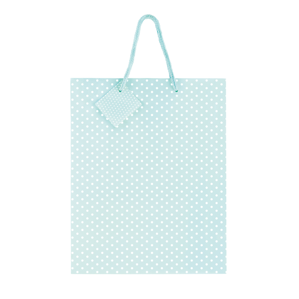 Sacosa Pastel cu buline, din hartie cu maner din snur, 17.8 x 23 x 9.8 cm (20 buc/display), copii varsta 6 ani+,8 ani+ [2]