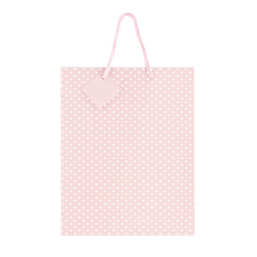 Sacosa Pastel cu buline, din hartie cu maner din snur, 26 x 32.5 x 12.7 cm (20 buc/display), copii varsta 6 ani+,8 ani+ [3]