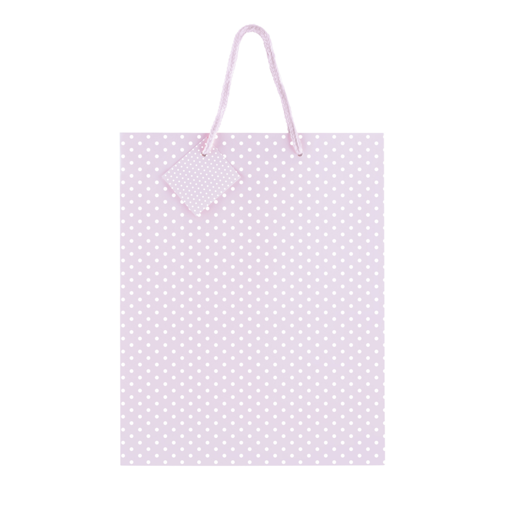 Sacosa Pastel cu buline, din hartie cu maner din snur, 26 x 32.5 x 12.7 cm (20 buc/display), copii varsta 6 ani+,8 ani+ [4]